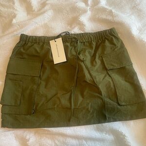 Olive Green Cargo Skirt